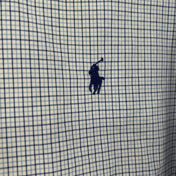 Ralph Lauren Classic Fit Blue Plaid Long Sleeve Button Down Cotton Men’s XL - Picture 5 of 9